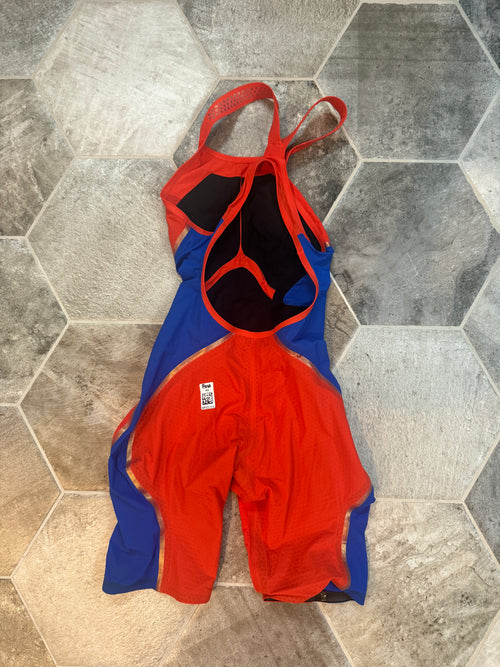 Speedo Pure Intent Orange and Blue Size 23 Open Back