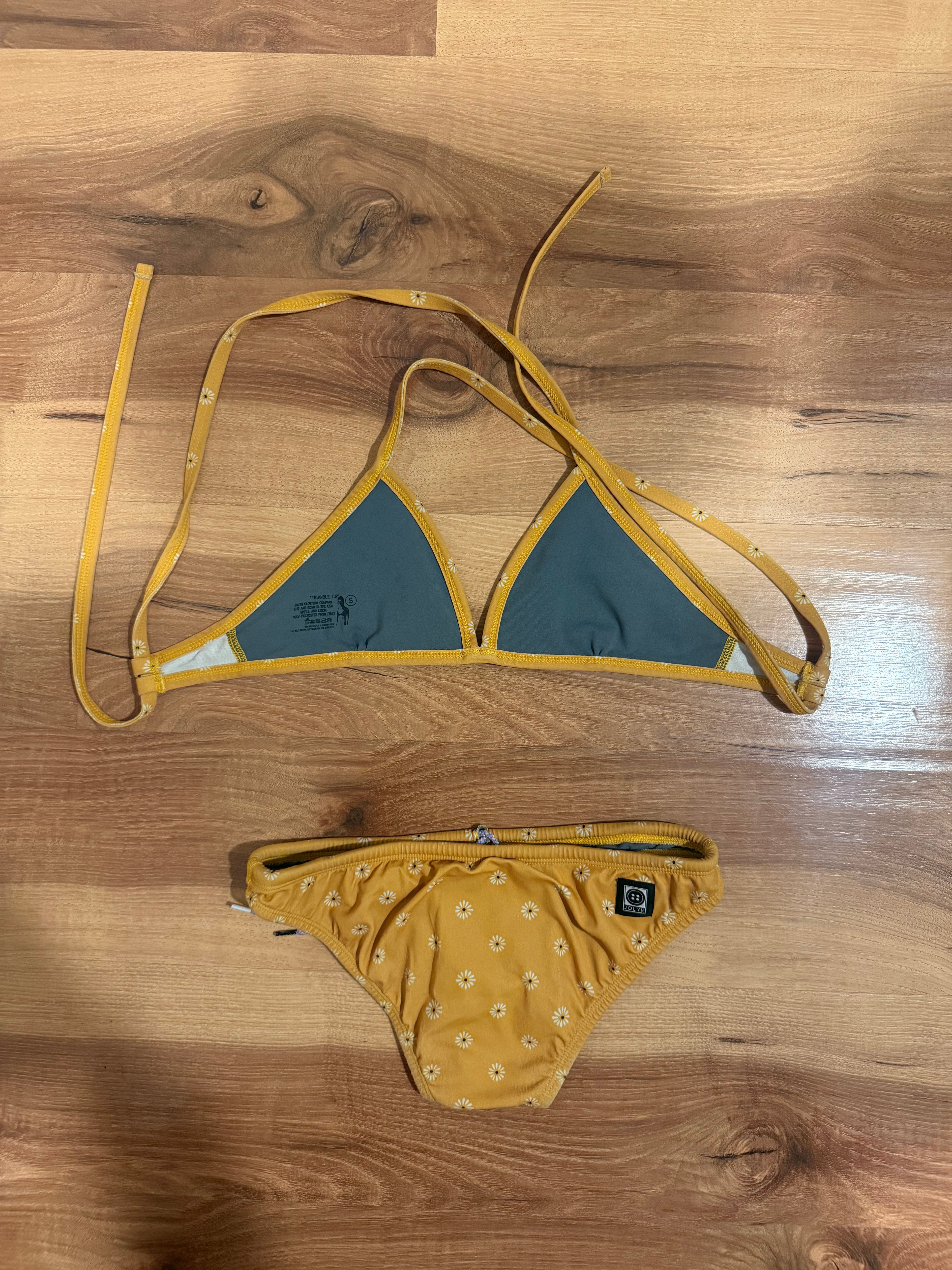 Jolyn Yellow Flowers Two Piece- S